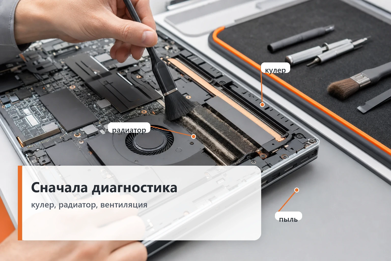 Диагностика системы охлаждения ноутбука Acer