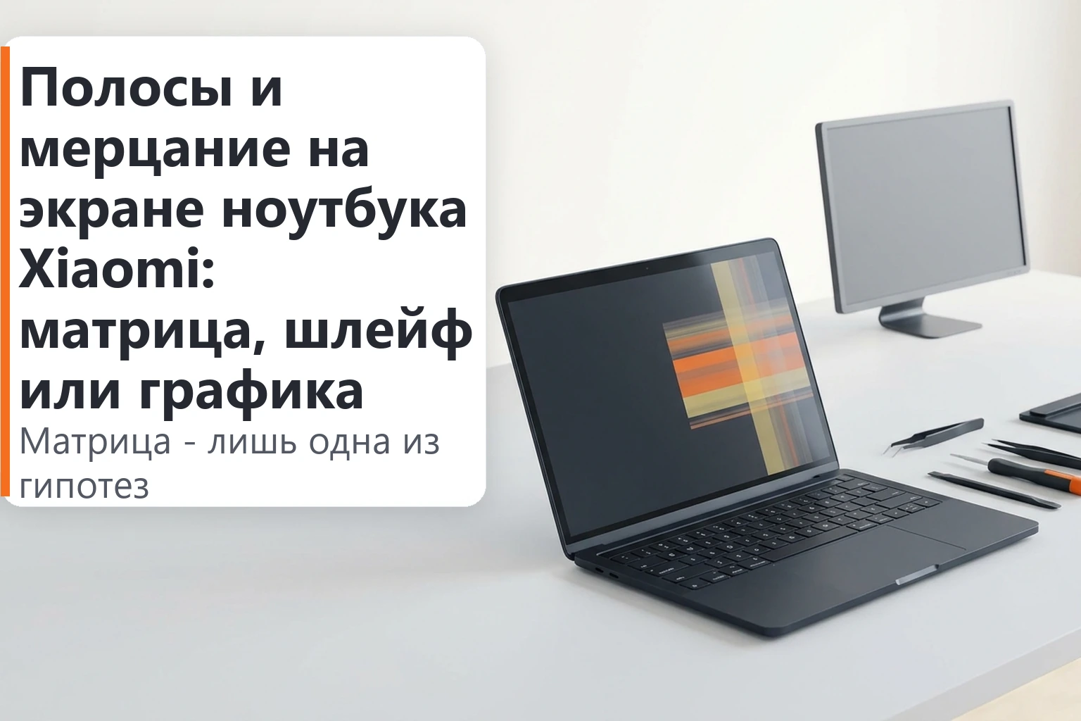 Полосы и мерцание на экране ноутбука Xiaomi: матрица, шлейф или графика