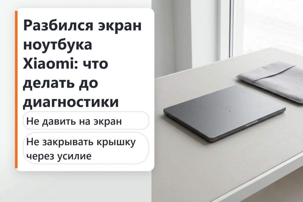 Разбился экран ноутбука Xiaomi: что делать до диагностики
