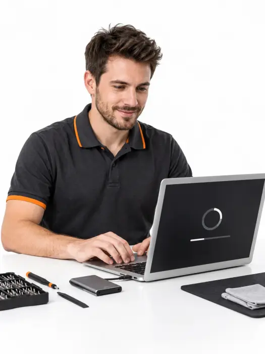 MacBook Pro 16 не загружается macOS — иллюстрация работы мастера