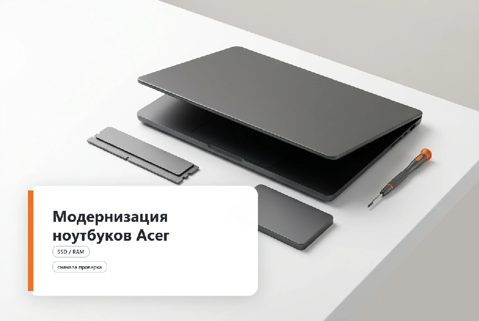 Модернизация ноутбуков Acer