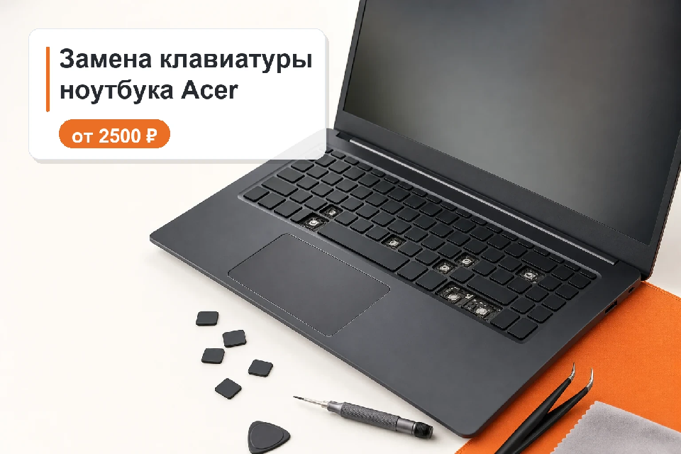 Замена клавиатуры ноутбука Acer