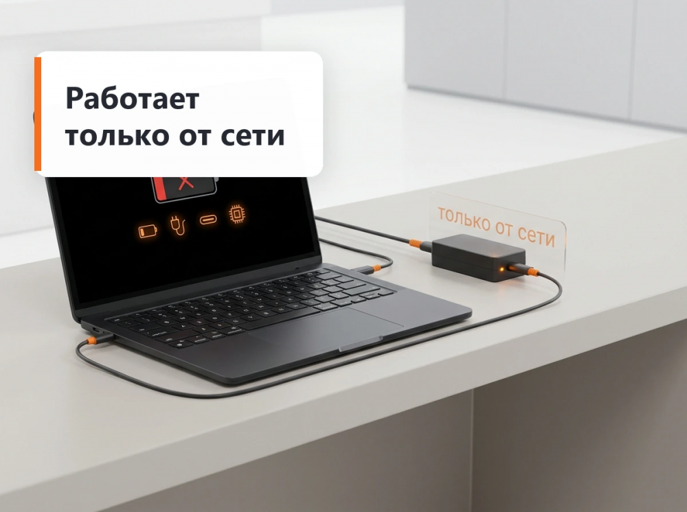 Почему ноутбук Lenovo работает только от сети и не держит заряд