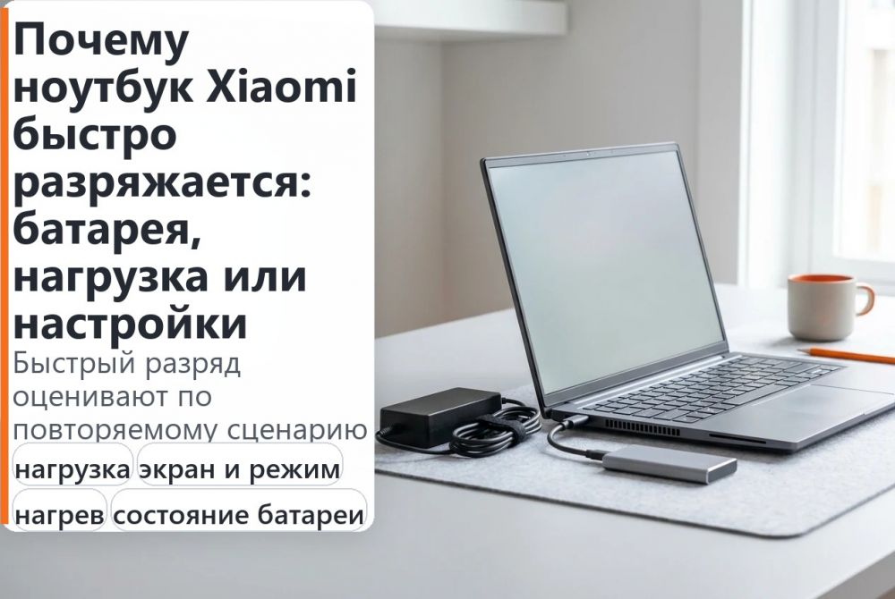 Почему ноутбук Xiaomi быстро разряжается: батарея, нагрузка или настройки