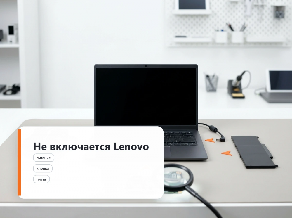 Почему ноутбук Lenovo не включается: питание, кнопка или плата