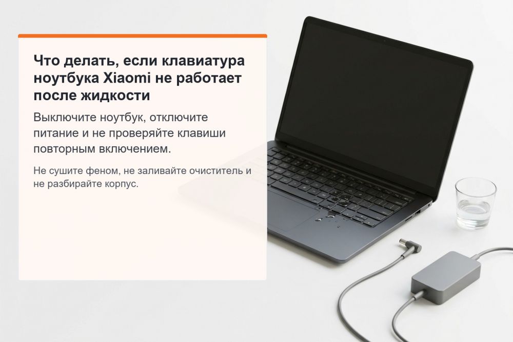 Что делать, если клавиатура ноутбука Xiaomi не работает после жидкости