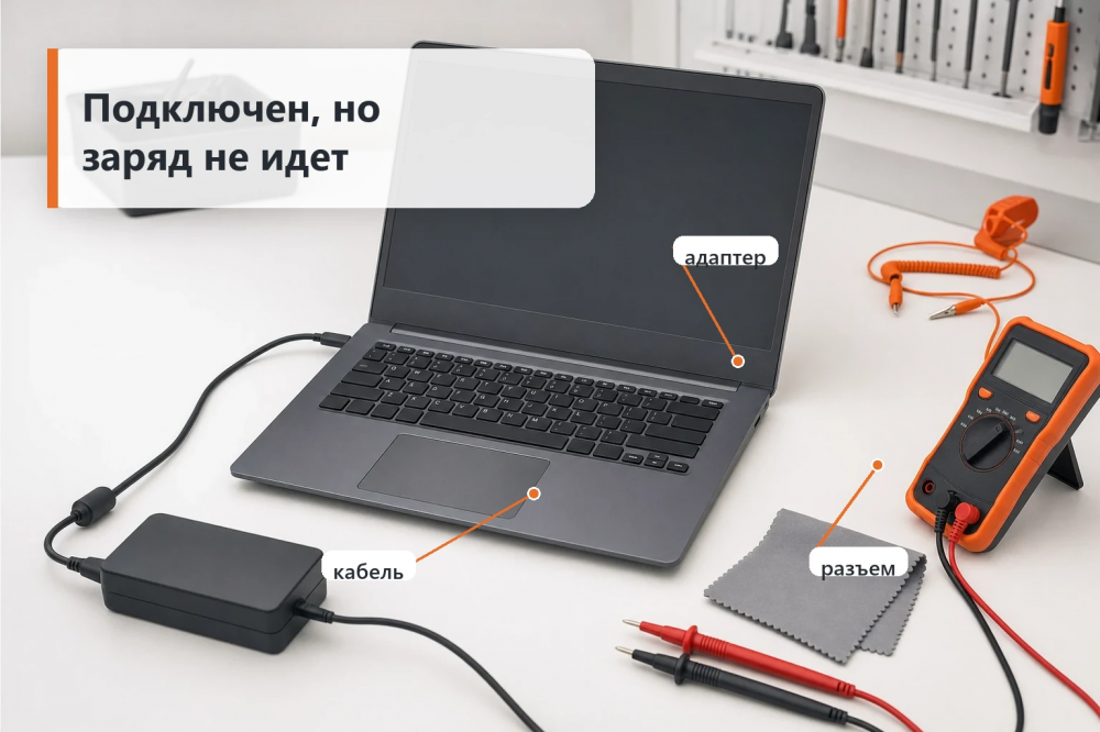 Почему ноутбук Acer подключен к зарядке, но не заряжается