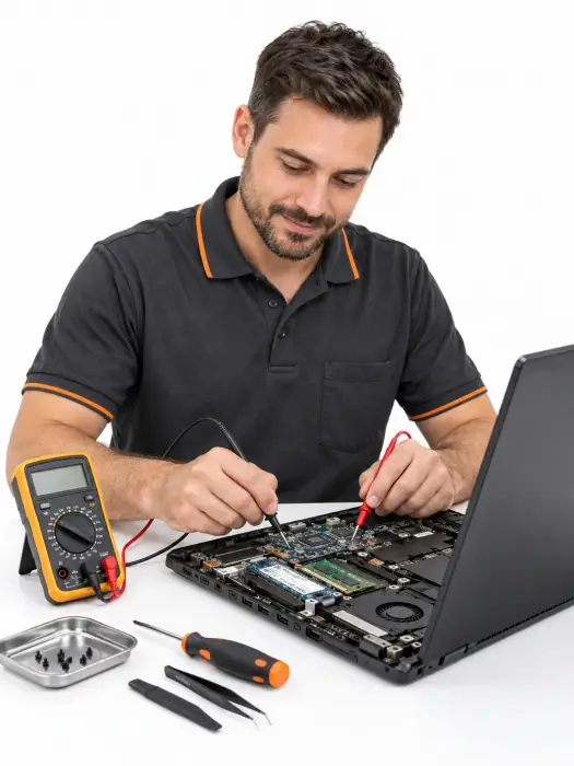 Ремонт ноутбуков Lenovo — мастер за работой
