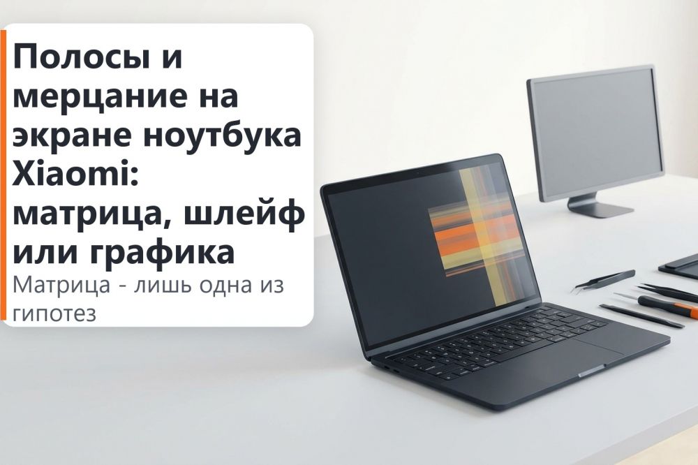 Полосы и мерцание на экране ноутбука Xiaomi: матрица, шлейф или графика