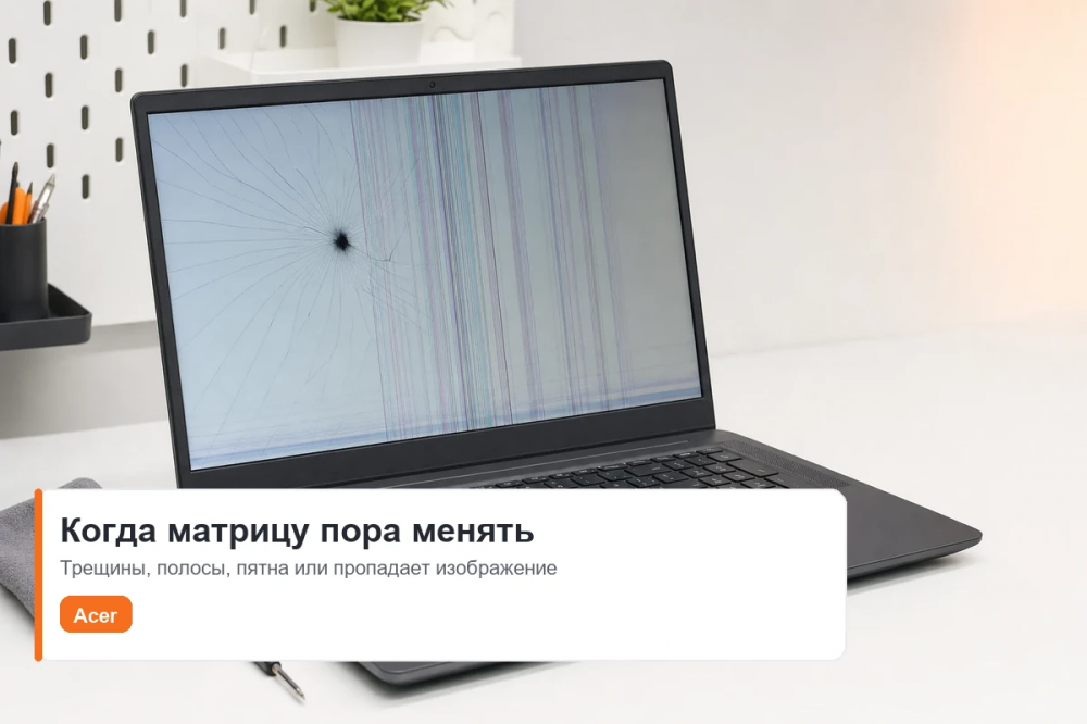 Как понять, что матрицу ноутбука Acer пора менять